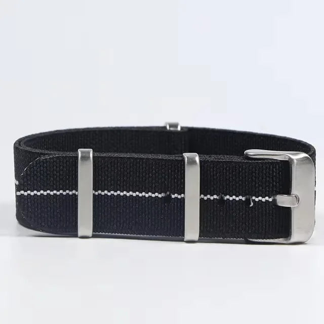 Polar Watch Band Nylon Elastic Strap Unisex Military Style Blue Red