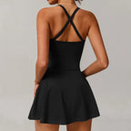 EcoSport Femme: V-Neck Tennis Dress w/ Bra & Shorts THRIXINE