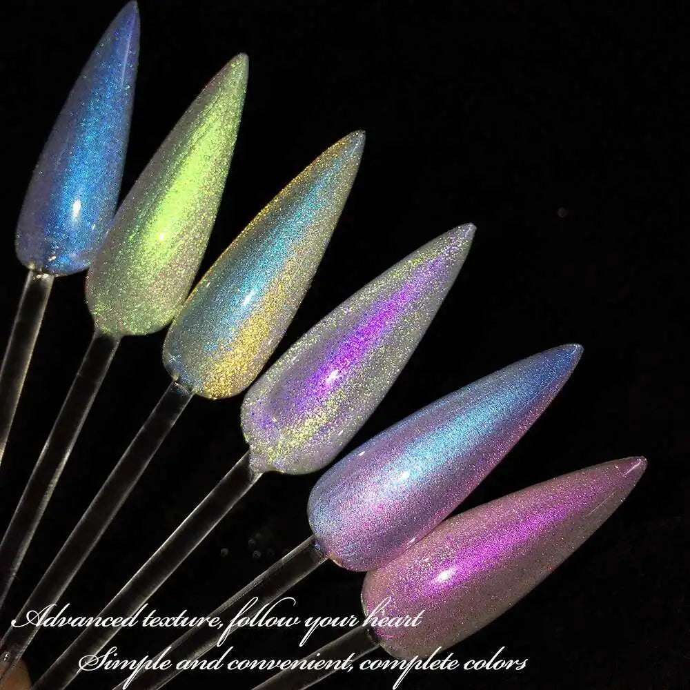 High End Glitter Cat Eye Gel Nail Polish Set Semi-Permanent Hybrid Magnet Gel UV LED Cat's Eye Nail Varnishes For Nail Art 15ml Lootquake LLC