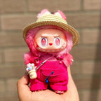 Labubu Doll Clothes Big Into Energy Clothing Replacement Summer Overalls with Straw Hat and Belt Set for Ropa Labubu Lootquake LLC