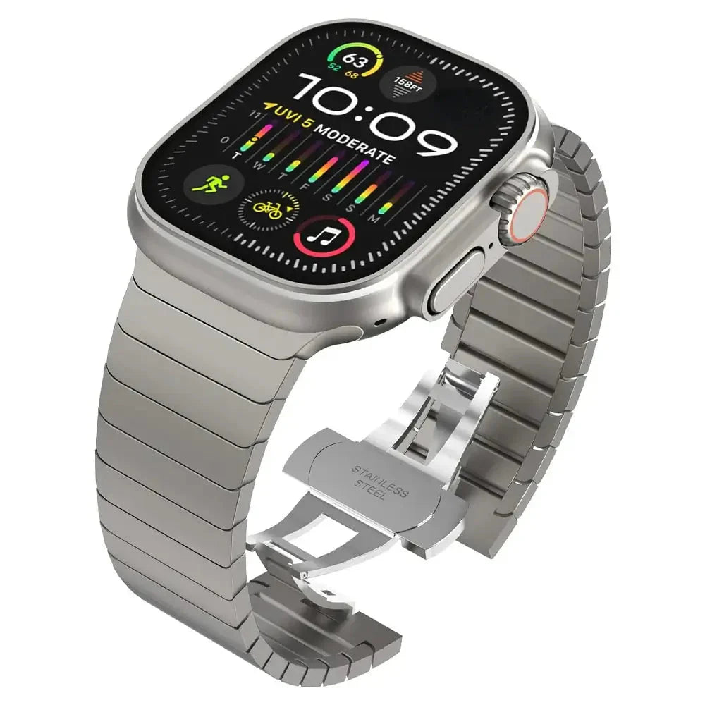 Stainless Steel Apple Watch Band - Stylish Durable Design - SJB-DIAMOND ELITES