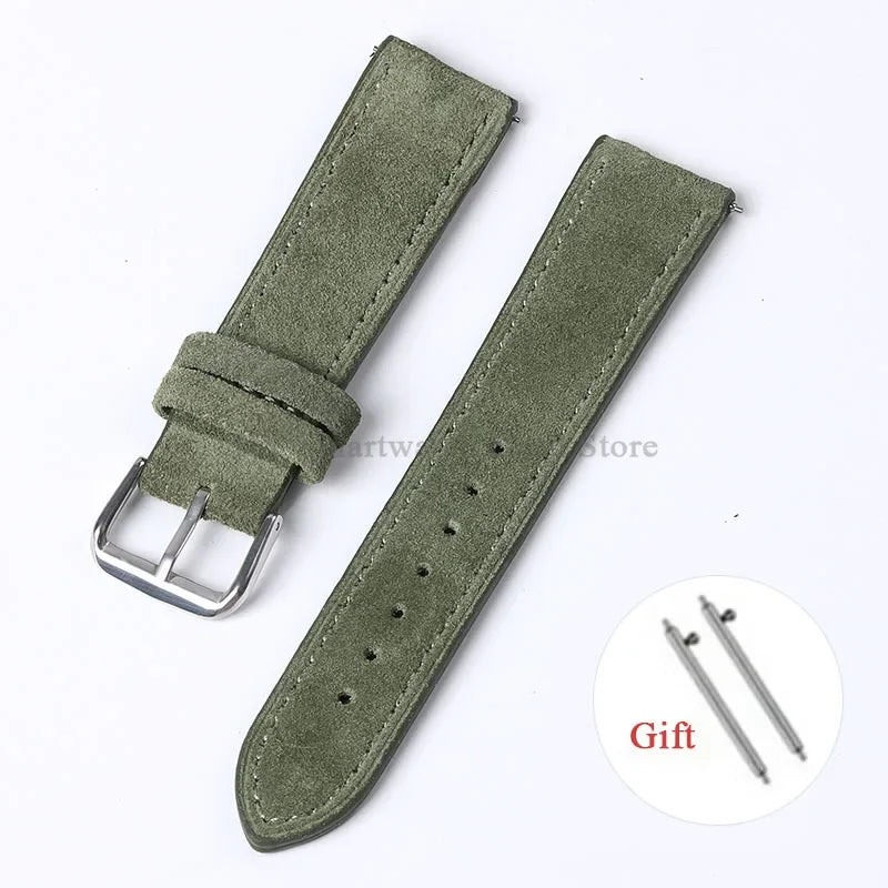 Motorola Moto Vintage Suede Leather Quick Release Watch Band Strap