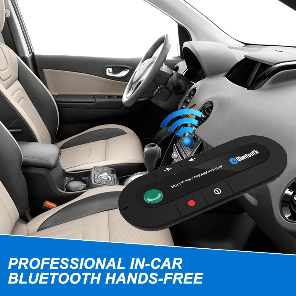 Bluetooth Speaker Handsfree Car Kit Sun Visor Clip Wireless Audio Receiver Speakerphone Wireless Stereo MP3 Music Player Lootquake LLC