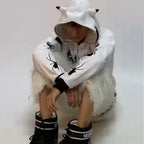 Men's Oversized Zip Hoodie Spider Print Hoodie Y2K Hip Hop Street Style Fashion Punk Sports Jacket Pullover Jacket Apparel Pi-Mart