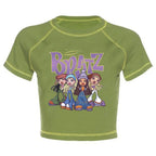 Women's Y2K Gothic Cartoon Print T-Shirt Trendy