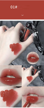 Dark Purple Lip Gloss Water Light Long Lasting Clear Moisturize Mirror Pink Peach Lip Tint Non Stick Cup Liquid Lipstick Makeup
