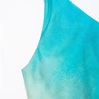 Gradient Long Dress Women Elegant One Shoulder Sleeveless Party Dress Female 2024 Summer Backless Tie-dye Lady Mermaid Robe