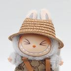 Labubu Hat Open Top Straw Hat Woven Hat Labubu Party Clothing Accessories Countryside Style Labubu Outfit for Sitting Party Lootquake LLC