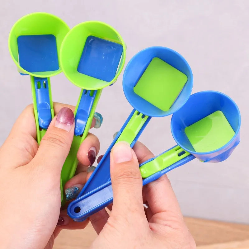 Creative Protein Powder Sliding Spoon Funnel Preparation for Protein Powder Coffee Sports Drinks Portable Home Kitchen Gadgets