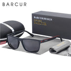 BARCUR Sports Polarized Sunglasses for Men Lightweight TR90 Square Fishing & Travel Eyewear UV400 Protection Men Accessory Stevvex