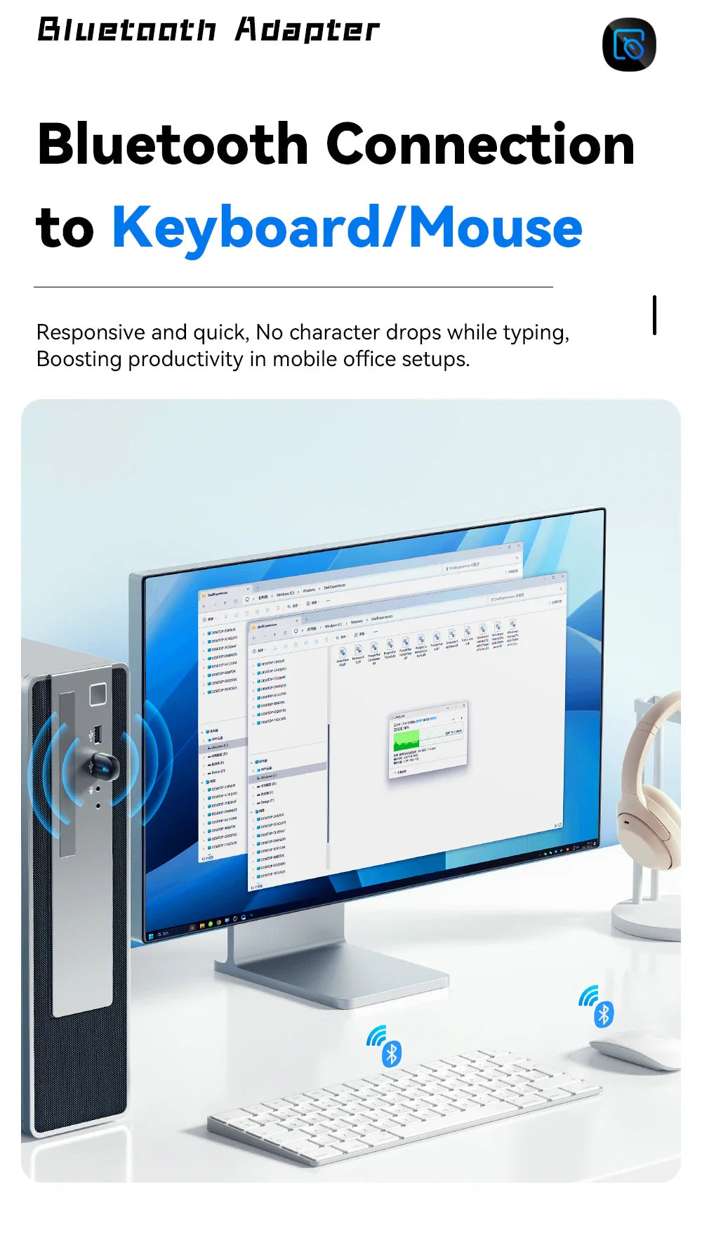 Essager USB Bluetooth 5.3 Adapter Aux Audio Receiver Transmitter For PC Speaker Laptop soundbox Wireless Mouse USB Transmitter Lootquake LLC