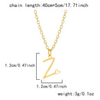 26 Initial Letters Heart Pendant Stainless Steel Necklace for Women Gold Color A-Z Alphabet Choker Chain Birthday Jewelry Gift
