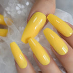 Milk White Long Ballerina Nails Glossry Shiny Pure Color Extra Long Acrylic Nail Tips gel Polish Cover 24 Lootquake LLC