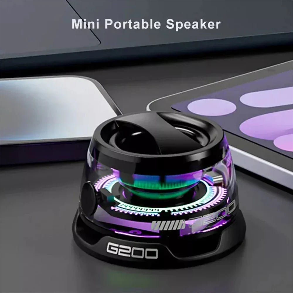 Mini Portable Bluetooth Speaker G200 RGB Color Light Magnetic Speaker BT5.3 Small Sound Box Phone Holder Wireless Loudspeaker Lootquake LLC