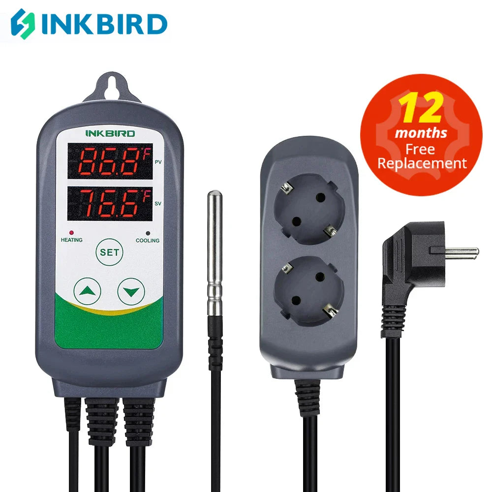 INKBIRD ITC-308 Heating and Cooling Dual Relay Temperature Controller, Carboy, Fermenter, Greenhouse Terrarium Temp. Control Lootquake LLC