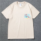New Summer Hip Hop T Shirt Men Women Cactus Jack Harajuku T-Shirts WISH YOU WERE HERE Letter Print Tee Tops Lootquake LLC