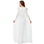 Statue Of Liberty Ancient Greek Mythology Character High Slit Sexy White Temperament Elegant Dress Stage Performance Costume New