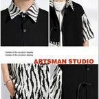 M-5XL Plus Size Mens Short Sleeve Shirt Chinese Traditional Tai Chi Kung Fu Mandarin Collar Frog-Button Clothes Summer Tops Man Lootquake LLC