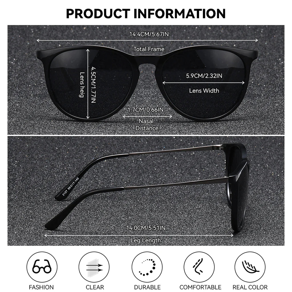 BARCUR Sunglasses Women’s Leopard Print Two-Tone Cat Eye Fashion Glasses – Trendy Polarized UV400 Gradient TAC Lenses for Summer Travel & Outdoor Activities Stevvex