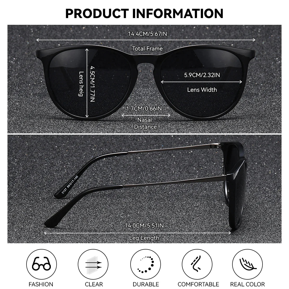 BARCUR Sunglasses Women’s Leopard Print Two-Tone Cat Eye Fashion Glasses – Trendy Polarized UV400 Gradient TAC Lenses for Summer Travel & Outdoor Activities Stevvex