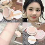 Matte Face Pressed Powder Oil Control Natural Full Coverage Moisturizing Whitening Foundation Cream Base Makeup 2 In 1 Cosmetic Lootquake LLC