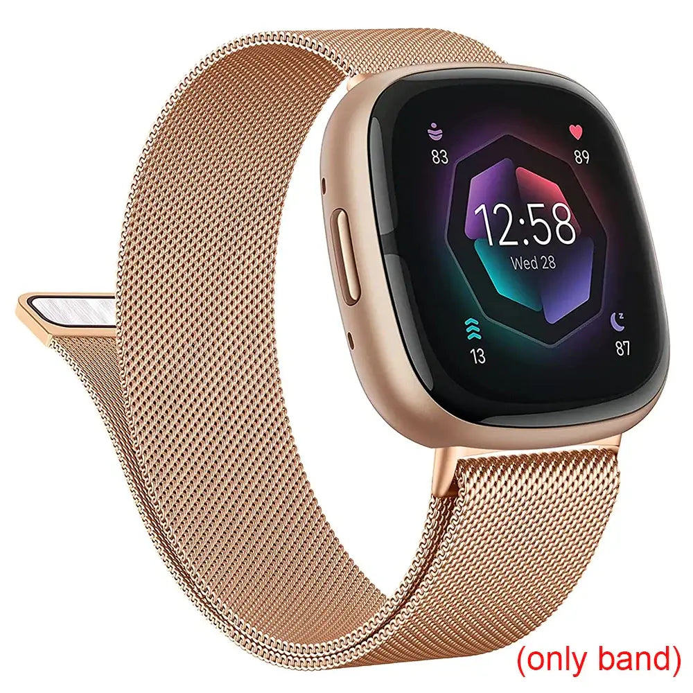 Fitbit Versa & Sense Magnetic Steel Band - Elegant Design - SJB-DIAMOND ELITES