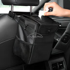 Trash Can with Lid and Storage Pockets 100% Leak Proof Organizer Waterproof Garbage Multipurpose Bin Black Load Dustbin for Car Lootquake LLC