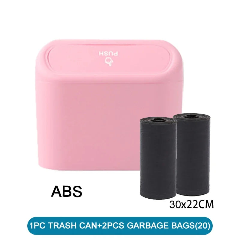 Car Trash Can (with Lid) Contains 60 (300) Garbage Bags, Small Car Trash Can, Leak-proof Mini Car Accessories Lootquake LLC
