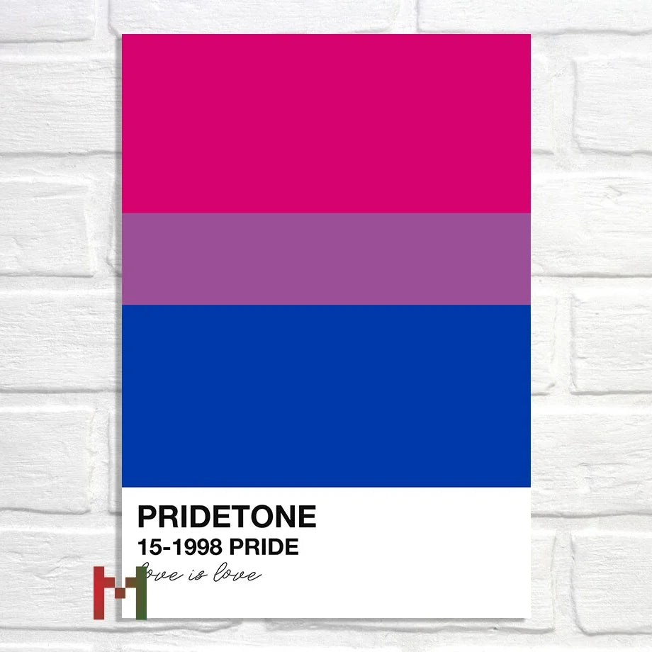 Abstract Pride Art Canvas Print Wall Decor LGBT Home Art Pi-Mart