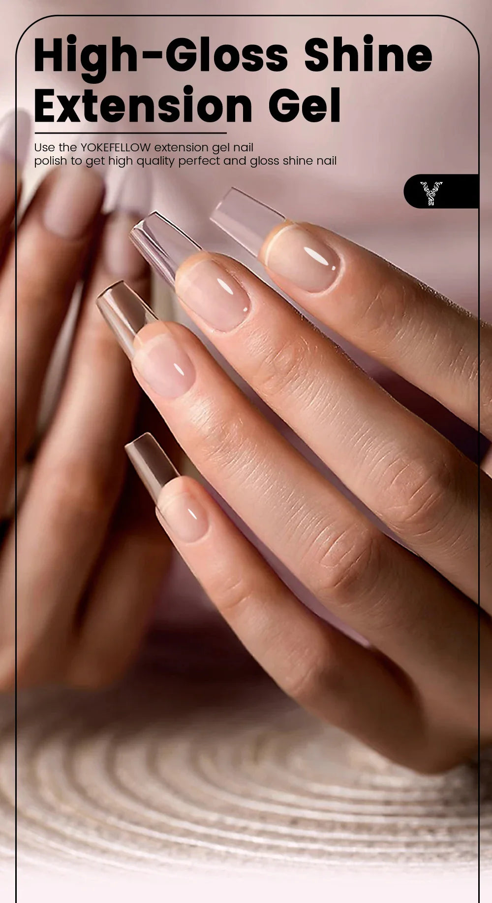 YOKEFELLOW 15g Jelly Extension Gel Nail Polish Nude Pink Clear Building Construct Extend Gel Soak Off UV LED Acrylic Gel Varnish