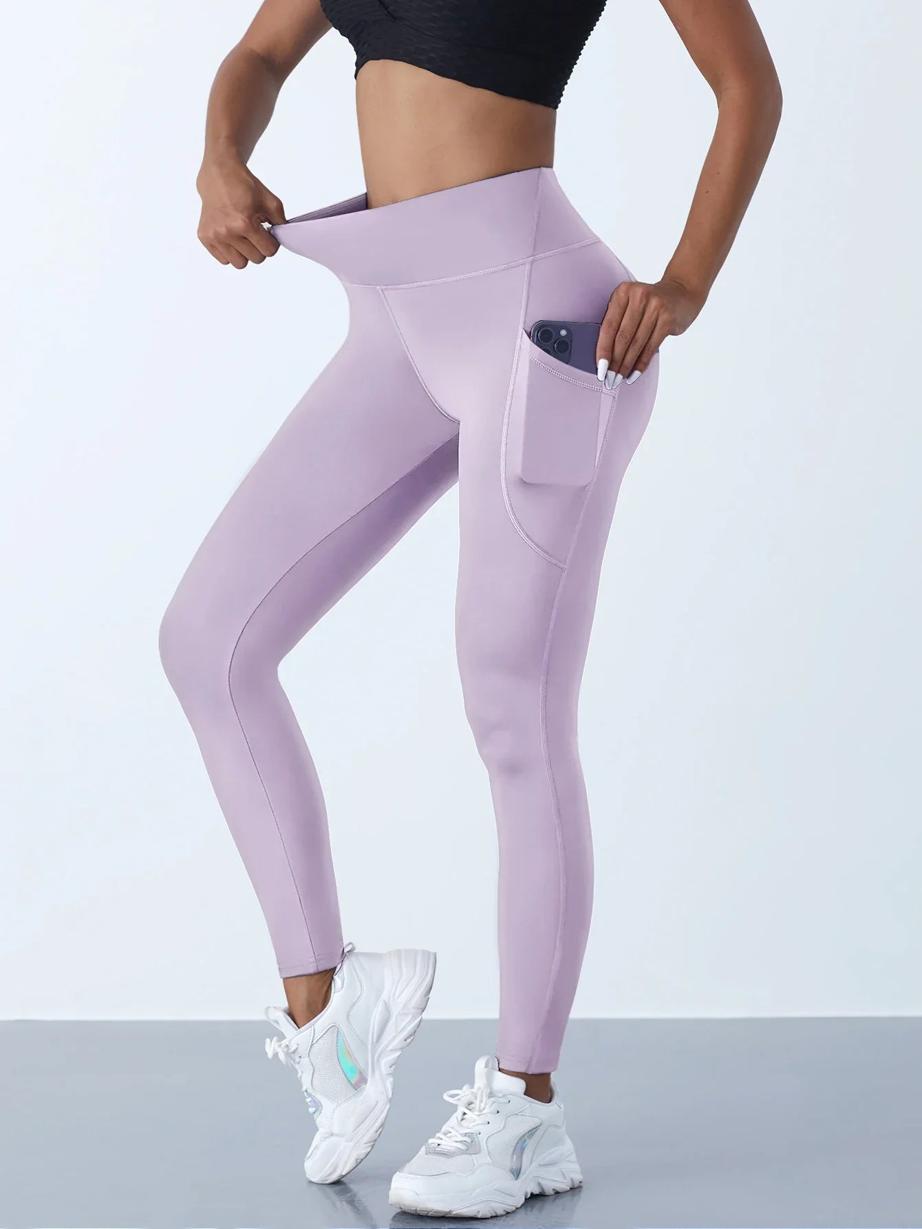 High Waist Women's Yoga Leggings with Pockets THRIXINE