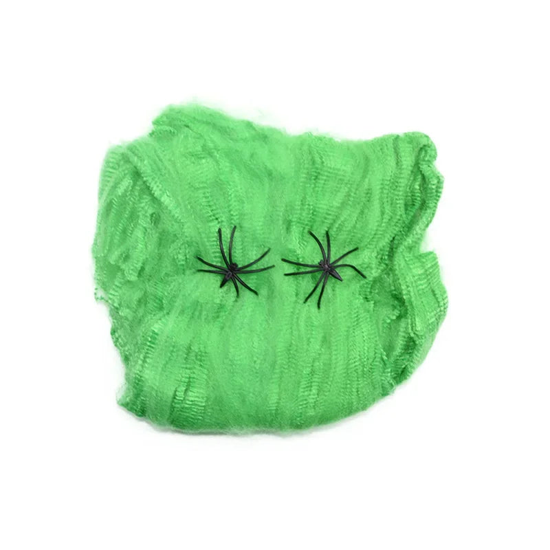 Halloween Decorations Artificial Spider Web Stretchy Cobweb Scary Party Halloween Decoration for Bar Haunted House Scene Props Lootquake LLC