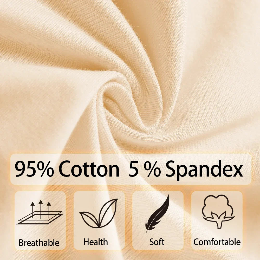 POKARLA 4PCS Women’s Cotton Boxer Underwear Ladies Soft Safety Panties Female Breathable Inseam Briefs Set Boy Shorts Plus Size Lootquake LLC