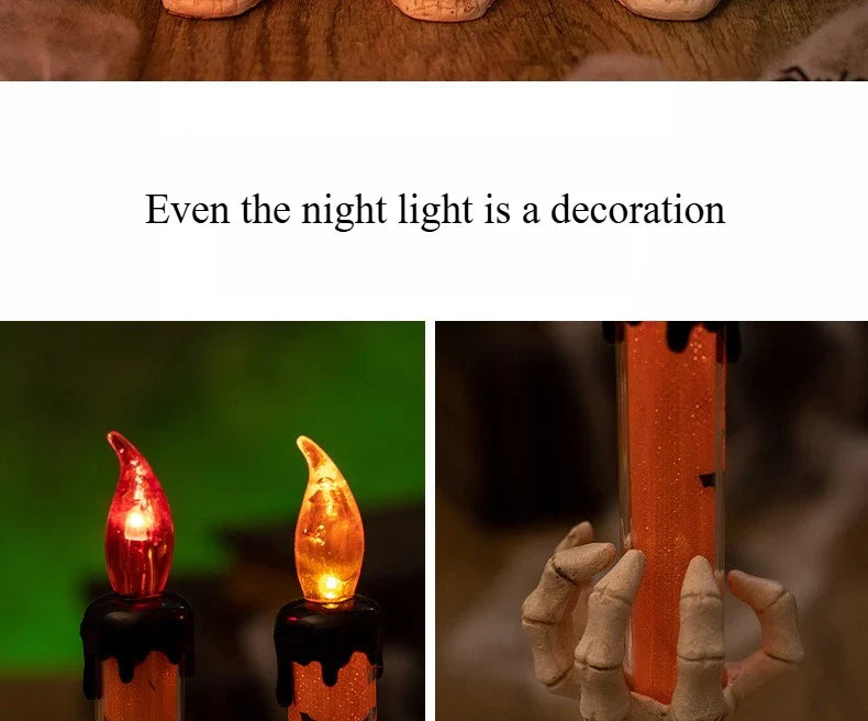 Halloween  Skull Lamp Creative Decor for Spooky Party Unique Skull Candle Lantern Halloween Decoration Spooky Lighting Lootquake LLC