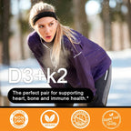 Vitamin K2+D3 Supplement - Promotes Immune System Health and Bone Support