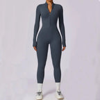 Yoga Jumpsuit Long Sleeved Zipper Rompers THRIXINE