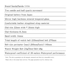 SANDA 1116 New Fashion 2024 Elegant Design Rectangle Dial Water Resistant Quartz Movement Business Women Analog Wrist Watch