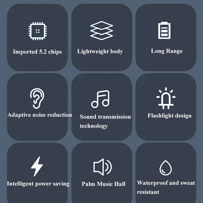 Bluetooth 5.2 Bone Conduction Speaker Under Pillow Noise Reduction Speaker Stereo Music Player with Flashlight Sleep Aid Lootquake LLC