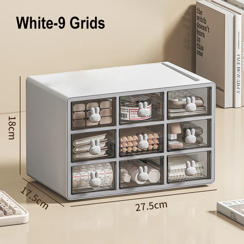 Desktop Storage Box Transparent Drawer Home Storage Box Stationery Box Office Files Stationery Organizer Cosmetics Drawer Box