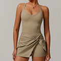 EcoSport Femme: V-Neck Tennis Dress w/ Bra & Shorts THRIXINE