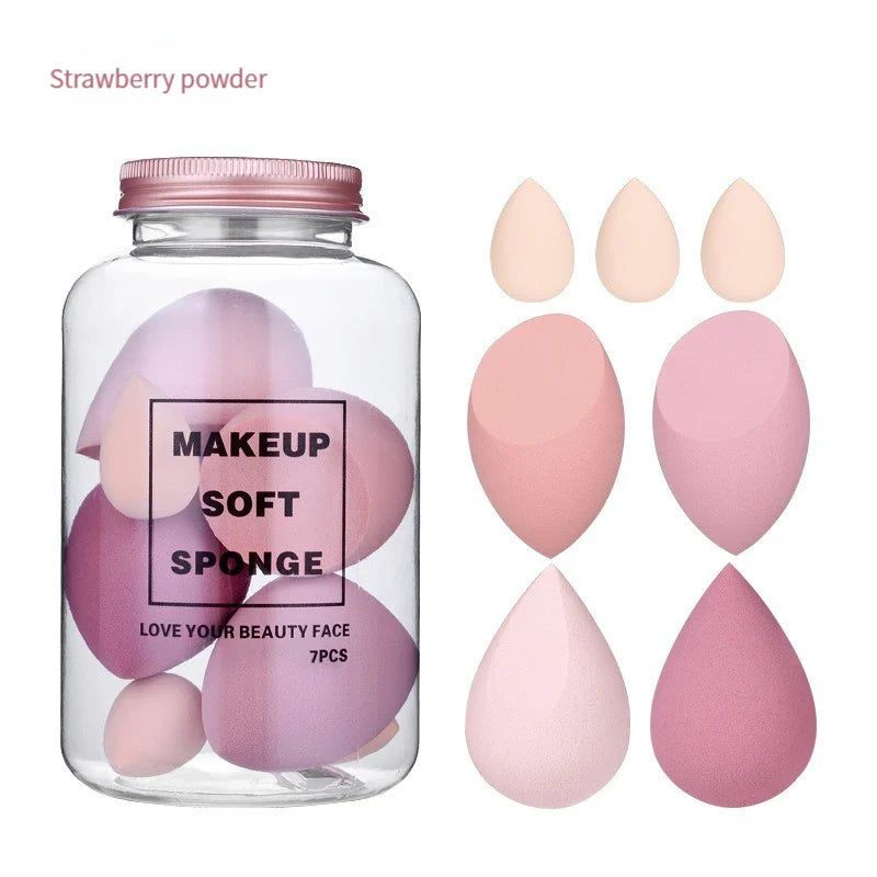 7PCS Canned Cosmetic Sponge Set Dry And Wet Liquid Foundation Powder Puff Professional Cosmetic Tools Make-up Artist Lootquake LLC