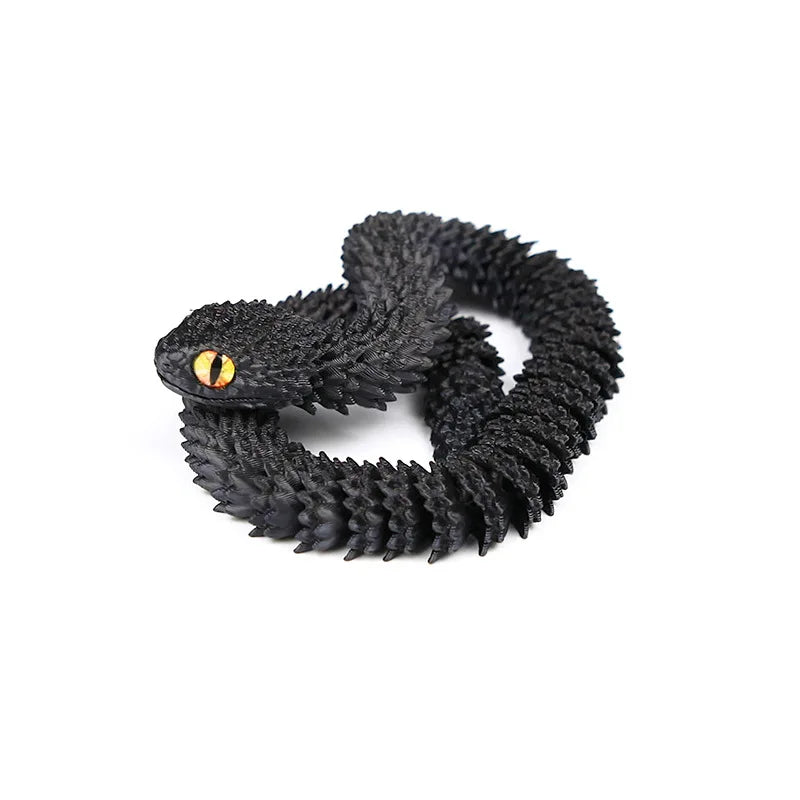 Snake Sculpture Articulated Snake Decor Articulated Animals Figurine with Movable Joints 3D Printed Model Home Desktop Ornament Lootquake LLC