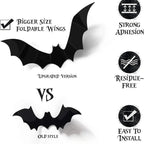 Halloween Decoration 3D Black PVC Bat Halloween Party DIY Decor Wall Sticker Bar Room Halloween Party Scary Decos Props Lootquake LLC