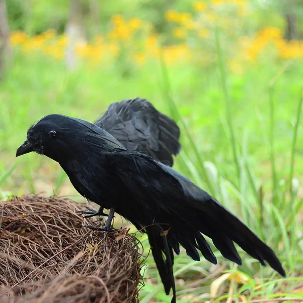 Halloween Decoracion Simulation Black Crow Raven Bird Repellent Pest Control Pigeon Repellent Event Party Bar Decoration Lootquake LLC