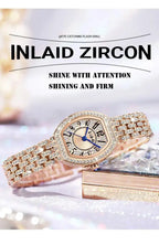 UTHAI L95 Women's Watch Light luxury Retro Barrel Shaped Digital Diamond inlaid Waterproof Ladies Fashion Quartz Clock Watches
