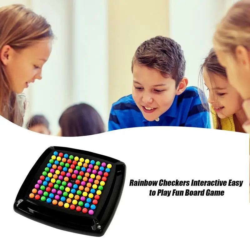 Matching Beads Board Game Educational Montessori Toy Desktop Toy Parent Child Interaction Rainbow Chess Kids Toys Easter Gift