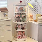 Labubu Rotating Display Box, Transparent Acrylic, Plush Doll Hand-Made Dust-Proof Labubu Pendant Storage Box. Lootquake LLC