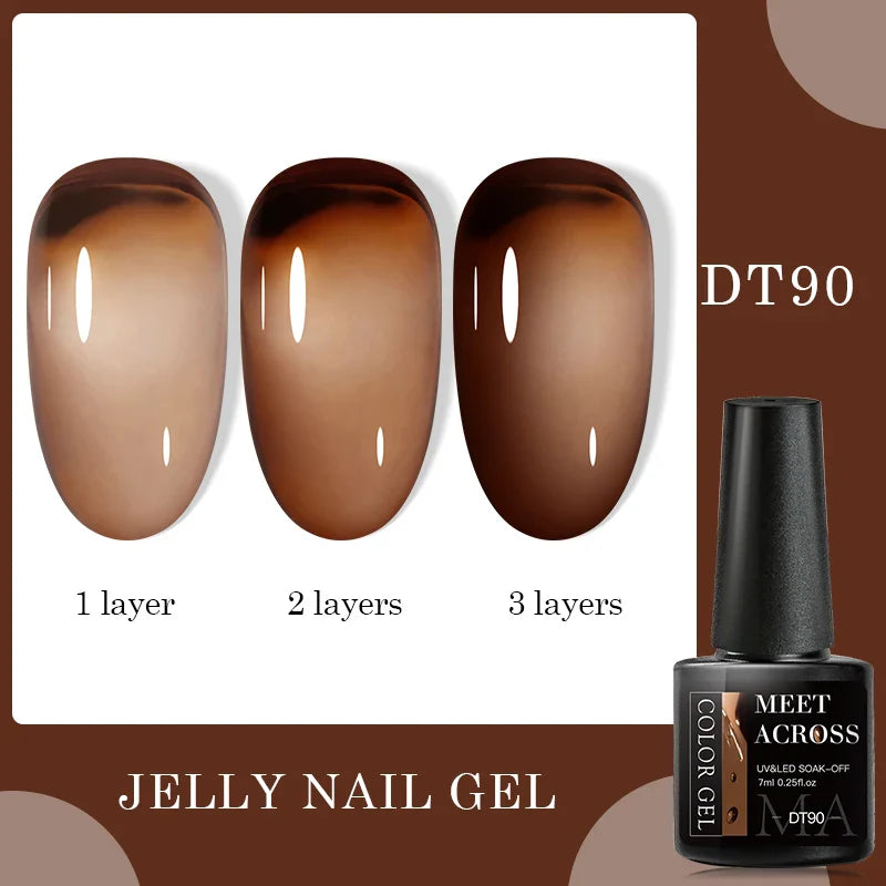 7ml Milky Jelly White Gel Nail Polish Natural Luster Long Lasting Nail Art All for Home DIY Manicure Soak Off UV LED Gel Vernis Lootquake LLC