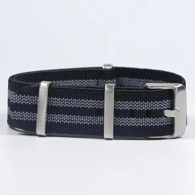 Polar Watch Band Nylon Elastic Strap Unisex Military Style Blue Red
