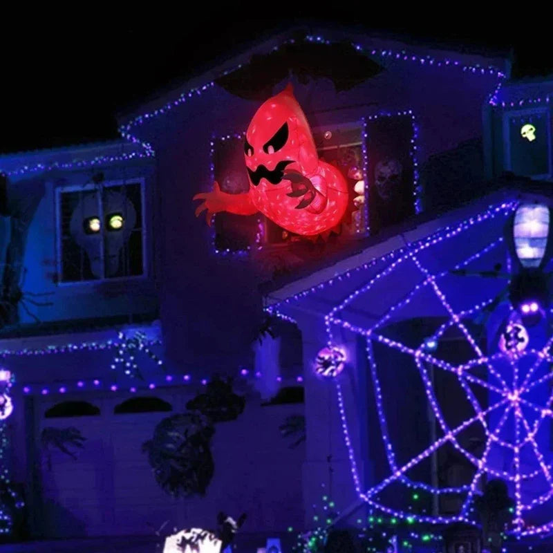Spooky Halloween Inflatable White Ghost Outdoor Decoration Light Up Scary Decor for Garden Party Indoor Yard unique Party Lootquake LLC